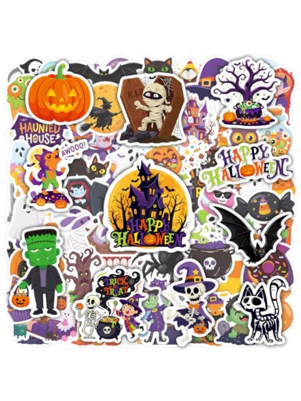 Halloween Party Favors, 105 PCS Halloween Stickers for Kids Halloween Games,